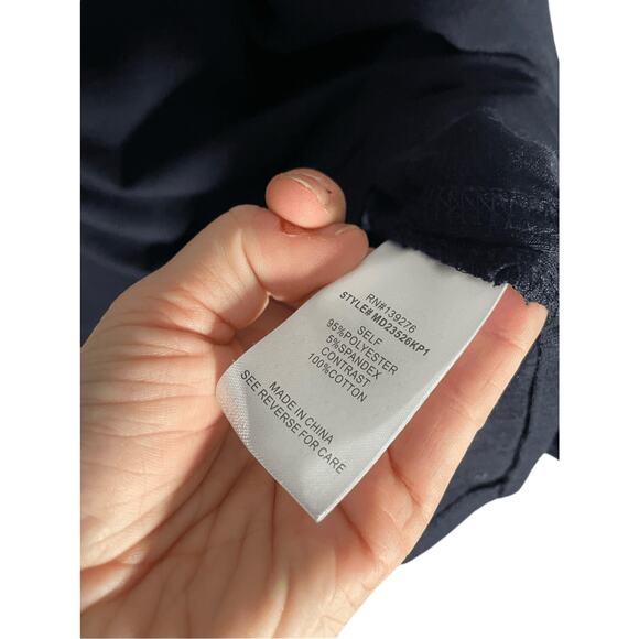 NWT My Danielle SZ Small Navy Crochet Eyelet Western Boho Women's Navy Blouse - Picture 2 of 5